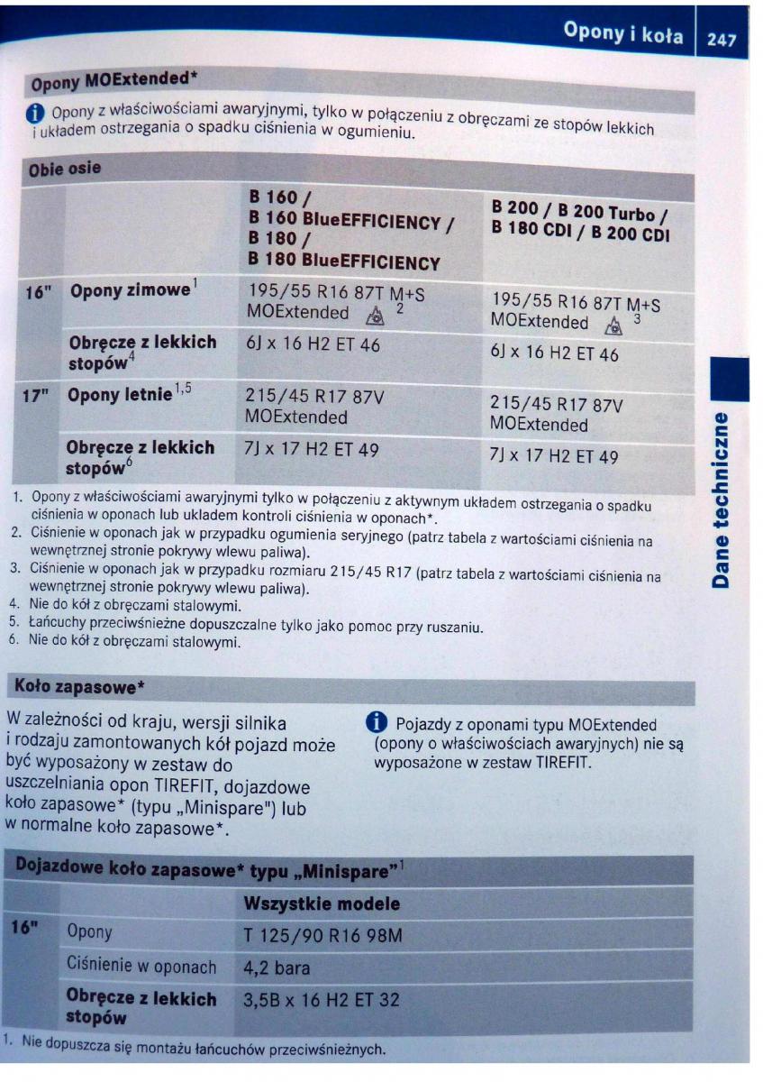 Mercedes Benz B Class W245 instrukcja obslugi / page 248