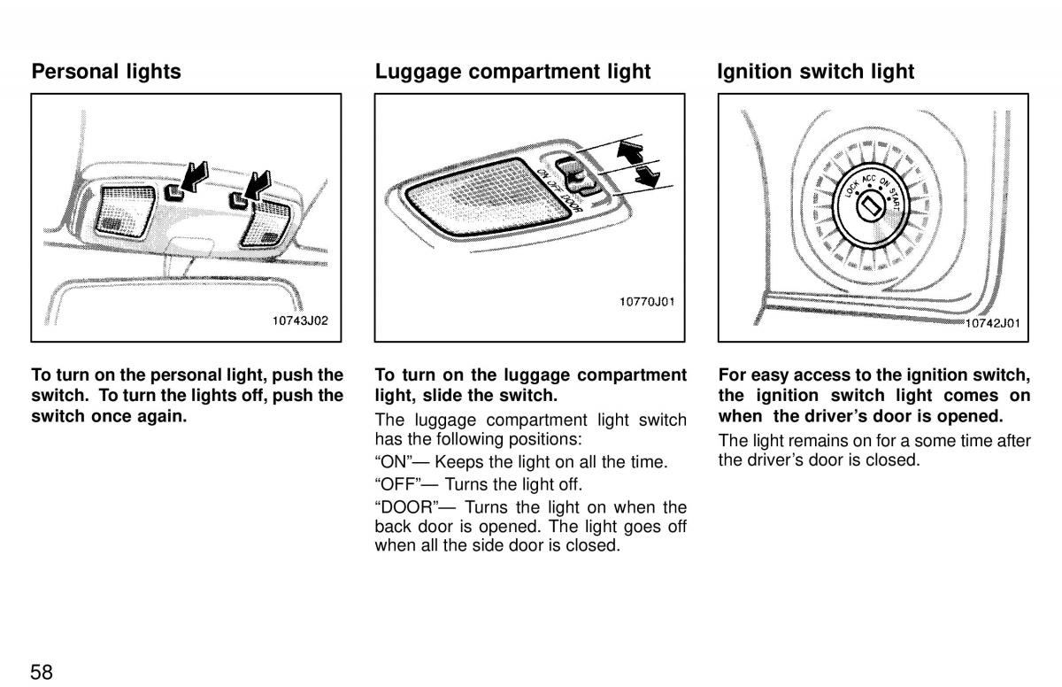 Toyota 4Runner 3 III N180 owners manual / page 55