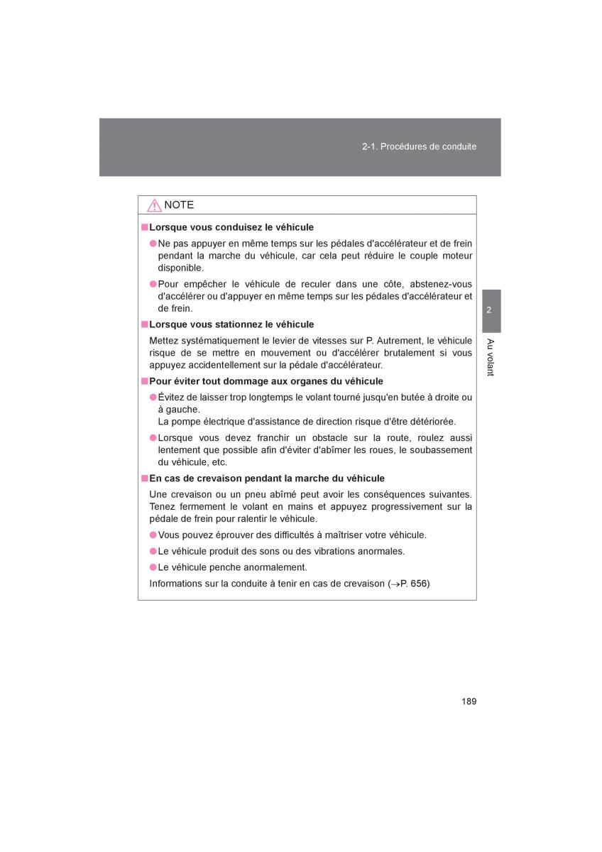 Toyota 4Runner 5 V N280 manuel du proprietaire / page 191