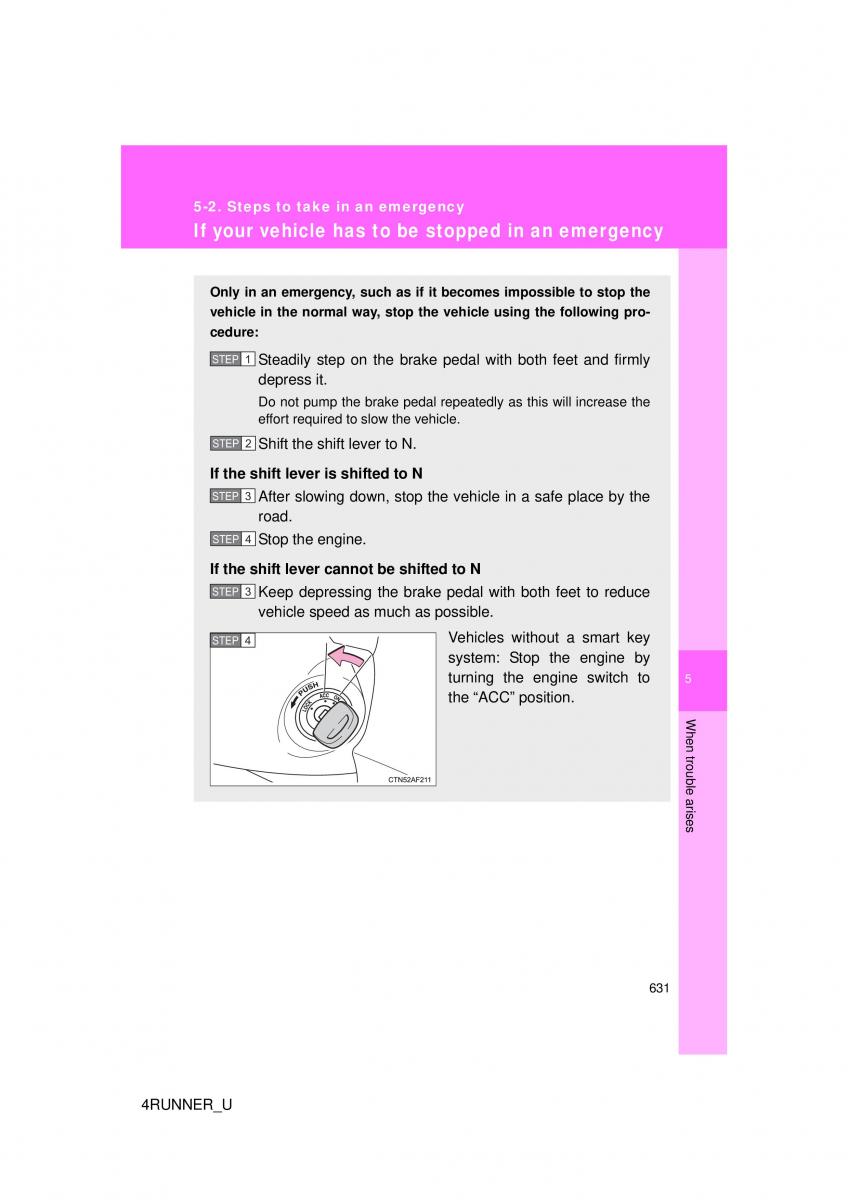 Toyota 4Runner 5 V N280 owners manual / page 596