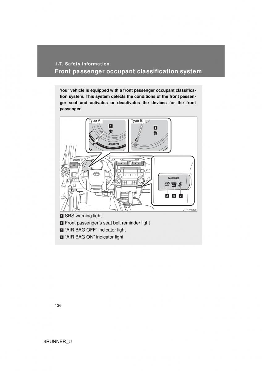 Toyota 4Runner 5 V N280 owners manual / page 106