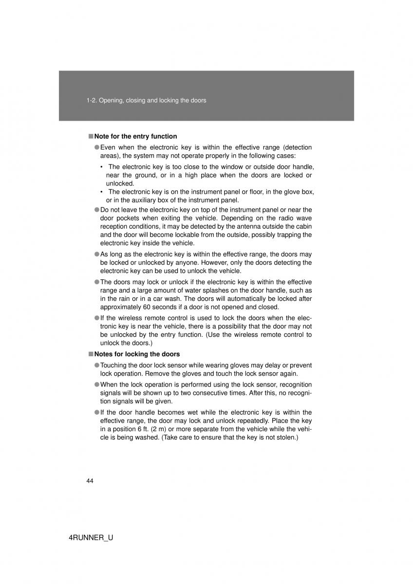 Toyota 4Runner 5 V N280 owners manual / page 14