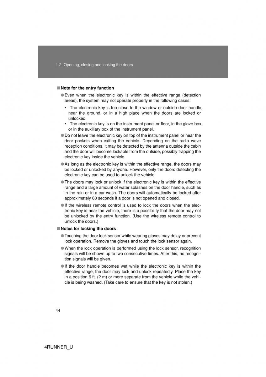 Toyota 4Runner 5 V N280 owners manual / page 14