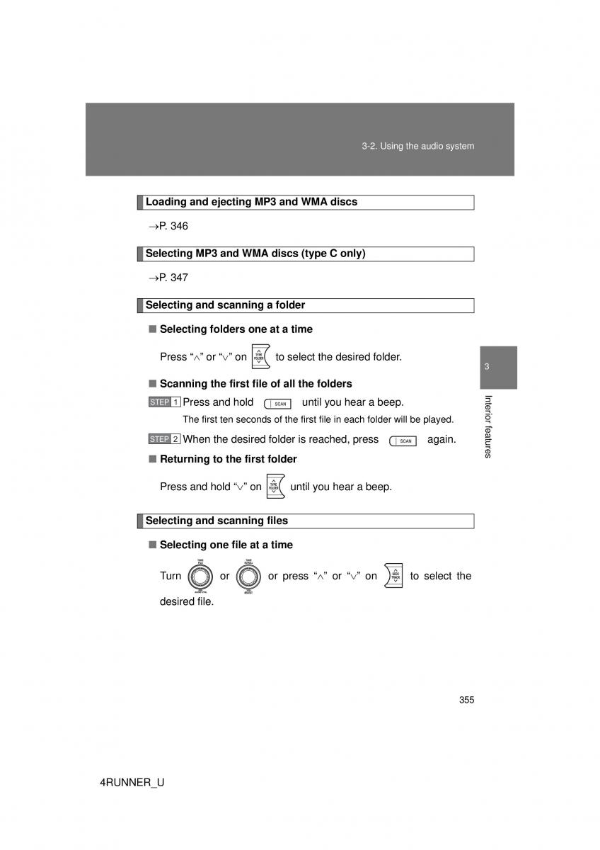 Toyota 4Runner 5 V N280 owners manual / page 322