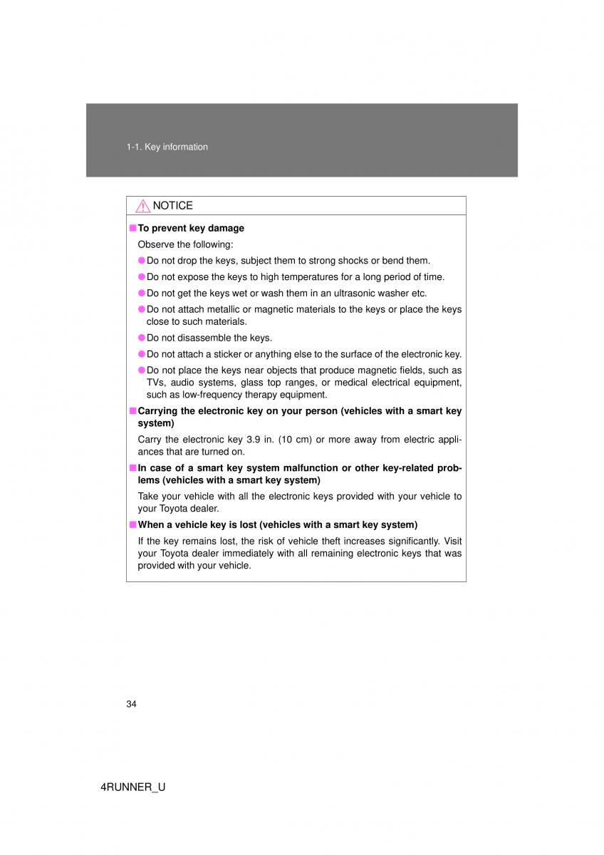 Toyota 4Runner 5 V N280 owners manual / page 4