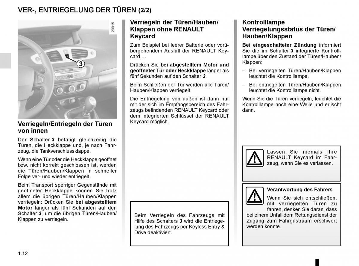 Renault Scenic III 3 Handbuch / page 18