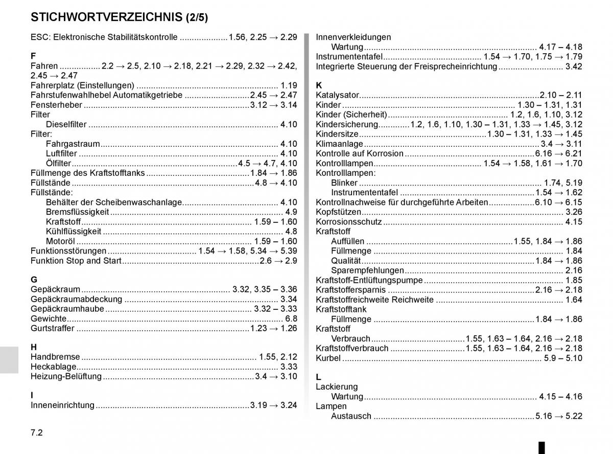 Renault Scenic III 3 Handbuch / page 264