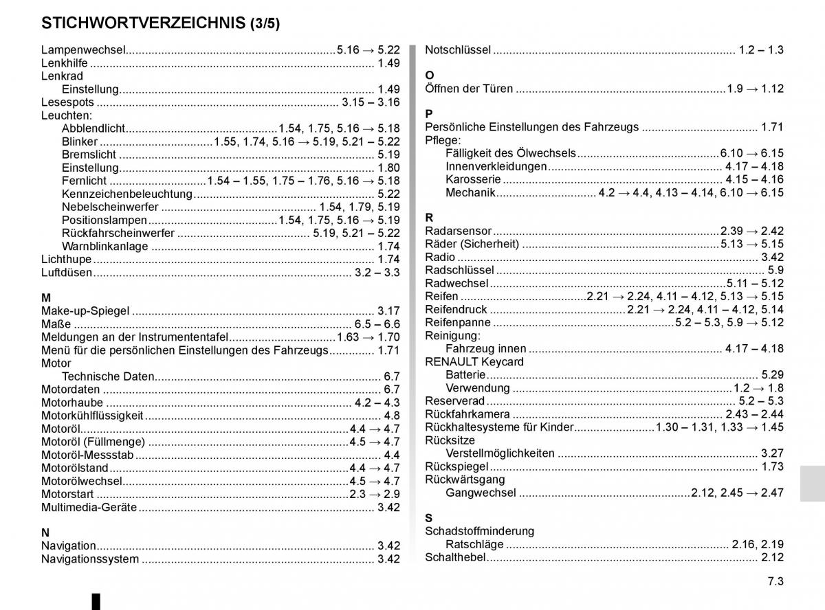 Renault Scenic III 3 Handbuch / page 265