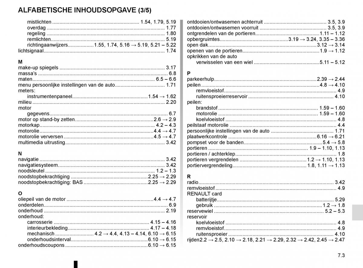 Renault Scenic III 3 handleiding / page 265