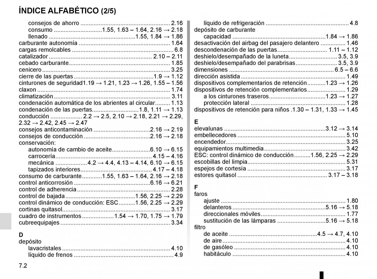 Renault Scenic III 3 manual del propietario / page 264