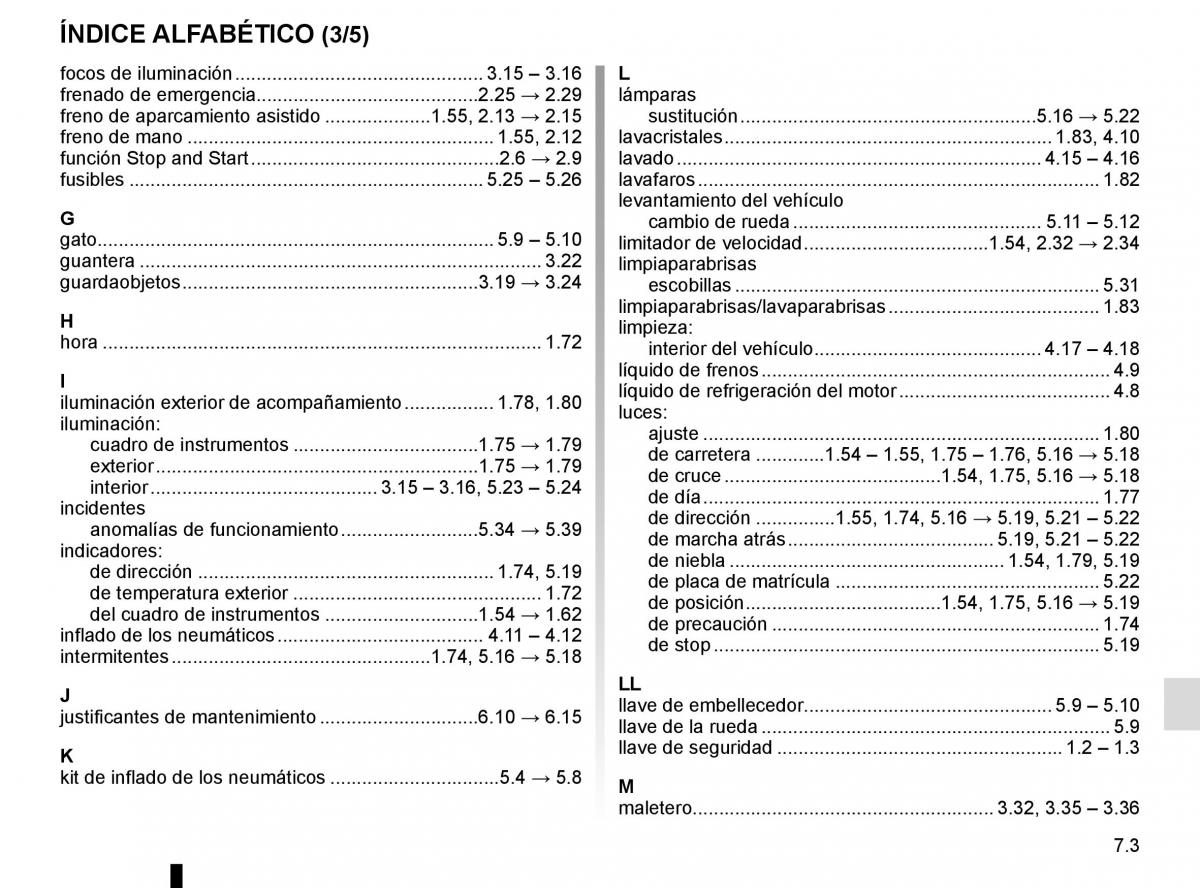 Renault Scenic III 3 manual del propietario / page 265