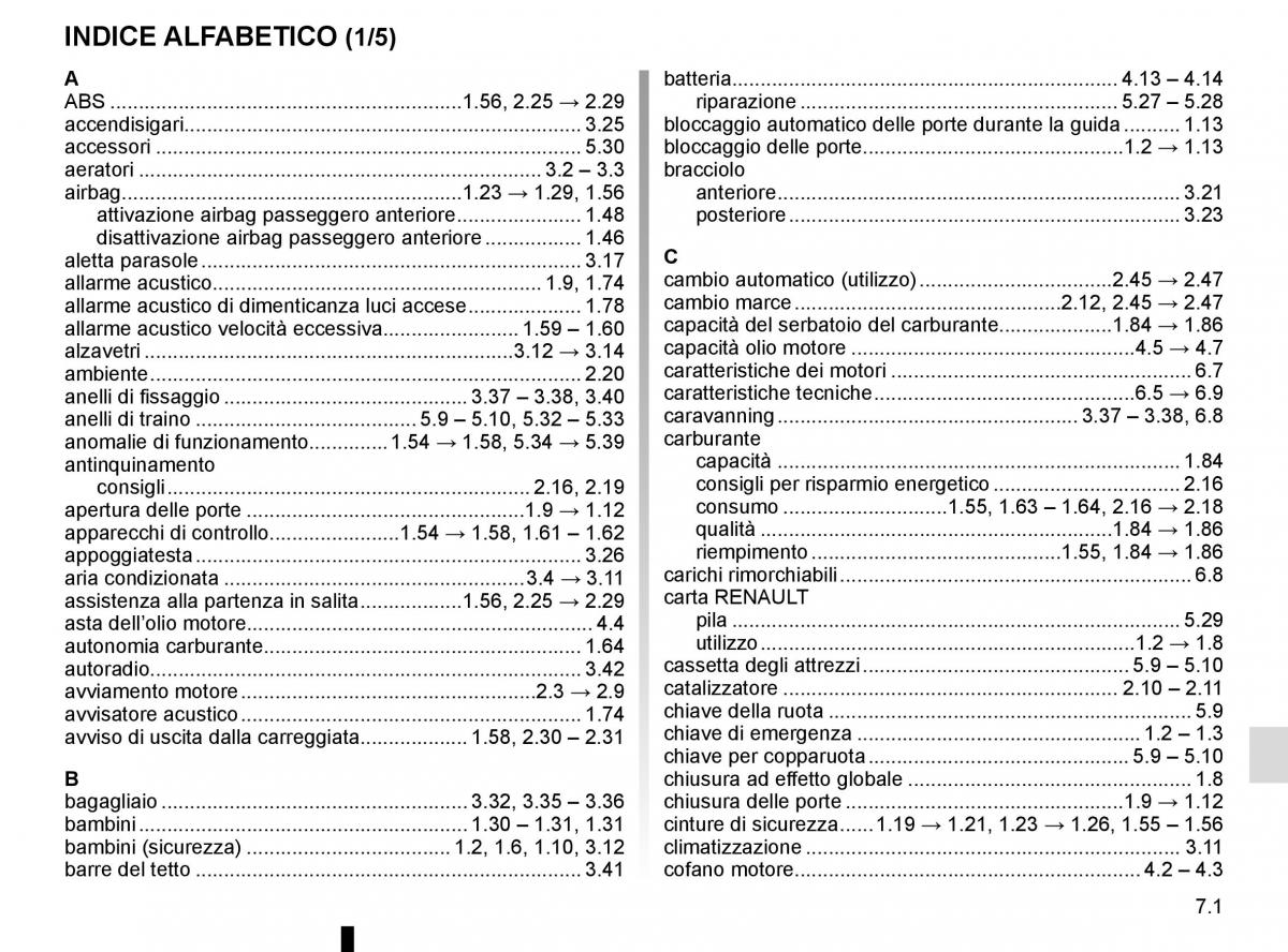 Renault Scenic III 3 manuale del proprietario / page 263