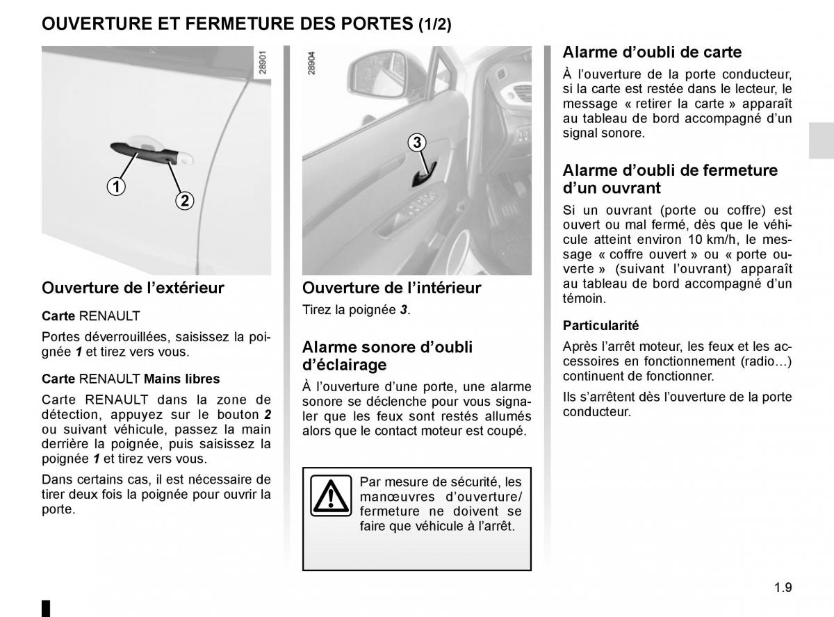 Renault Scenic III 3 manuel du proprietaire / page 15