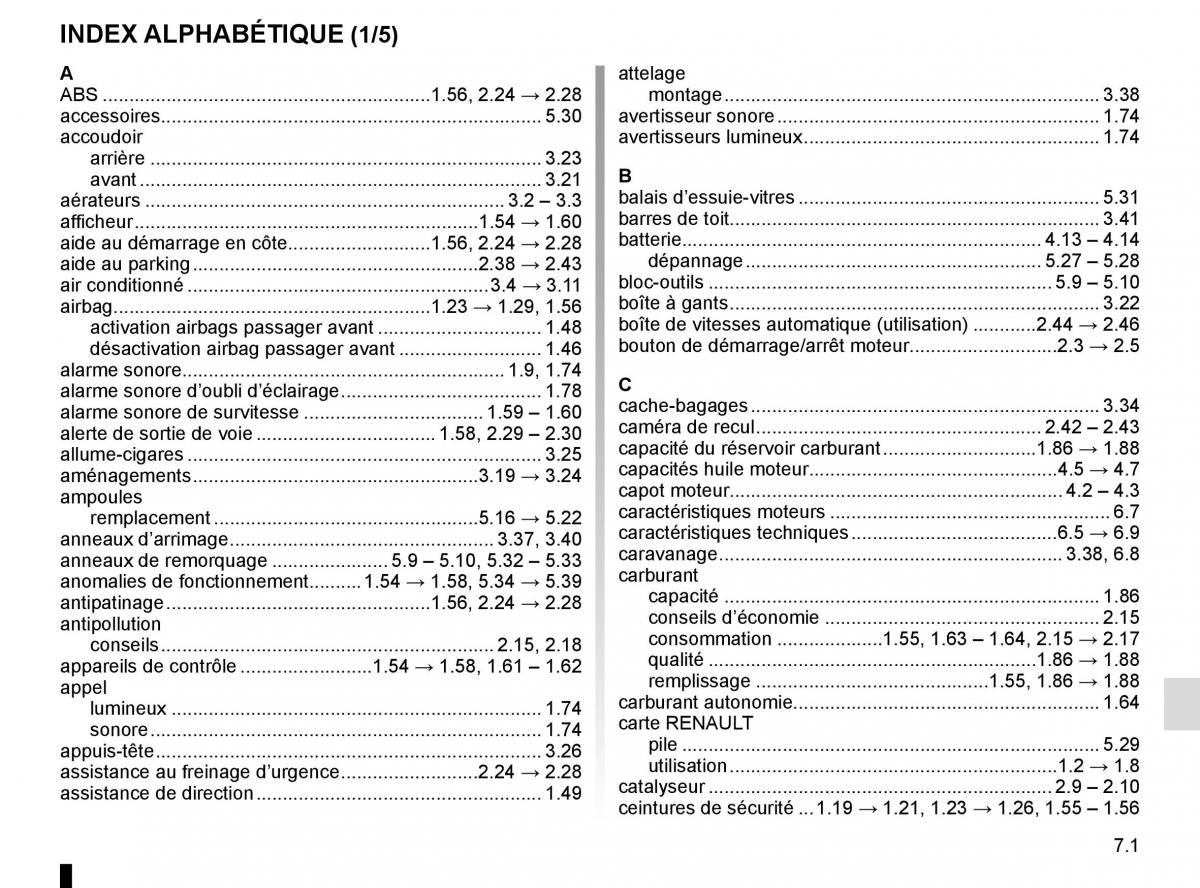 Renault Scenic III 3 manuel du proprietaire / page 263