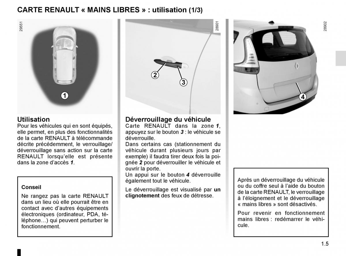 Renault Scenic III 3 manuel du proprietaire / page 11