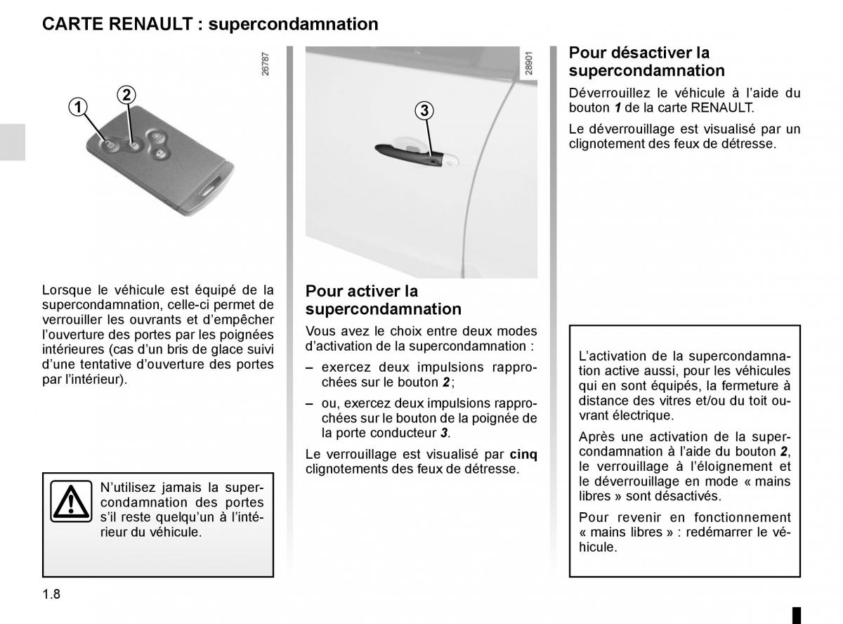 Renault Scenic III 3 manuel du proprietaire / page 14