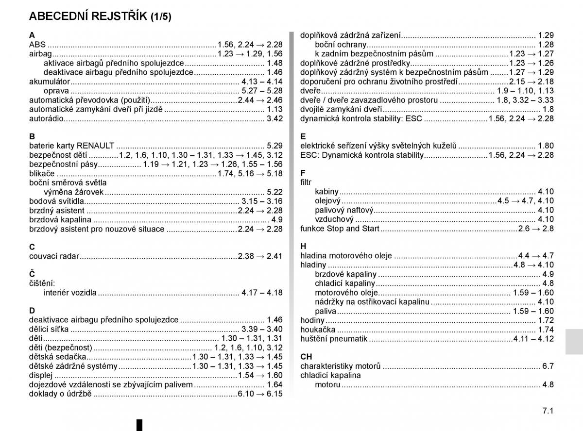 Renault Scenic III 3 navod k obsludze / page 263