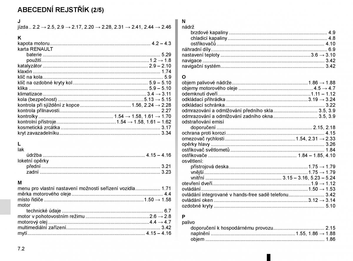 Renault Scenic III 3 navod k obsludze / page 264