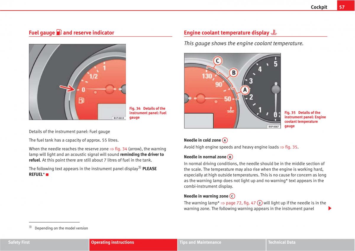 Seat Altea owners manual / page 59