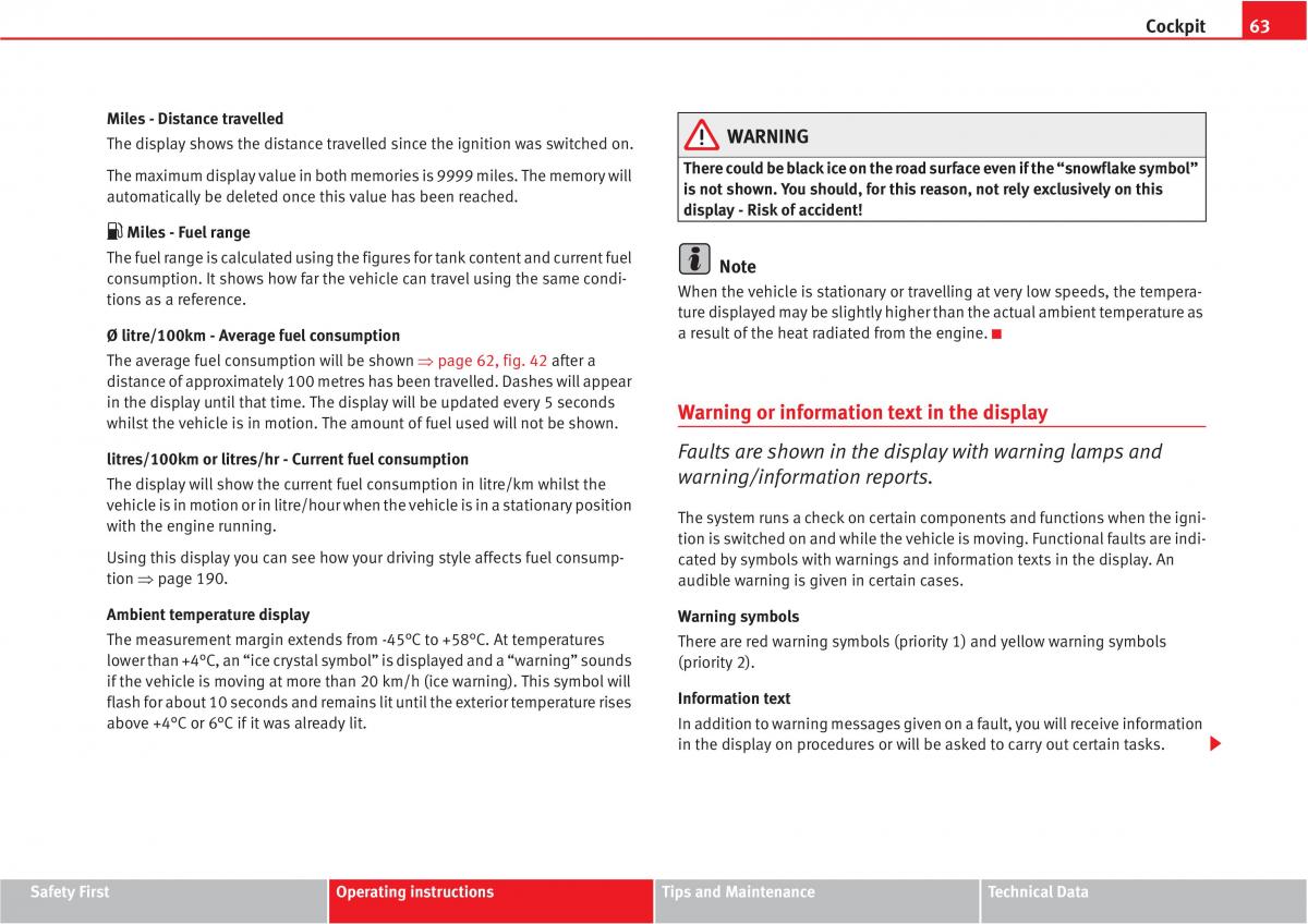 Seat Altea owners manual / page 65
