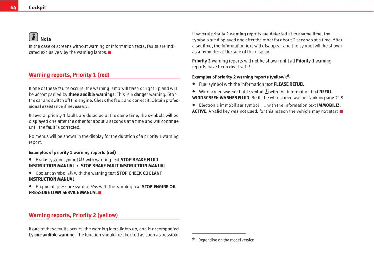 Seat Altea owners manual / page 66