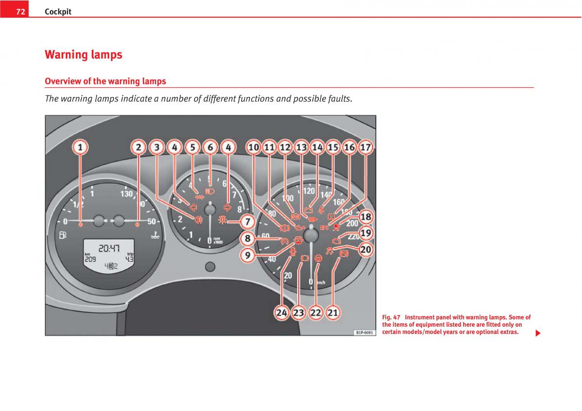 Seat Altea owners manual / page 74
