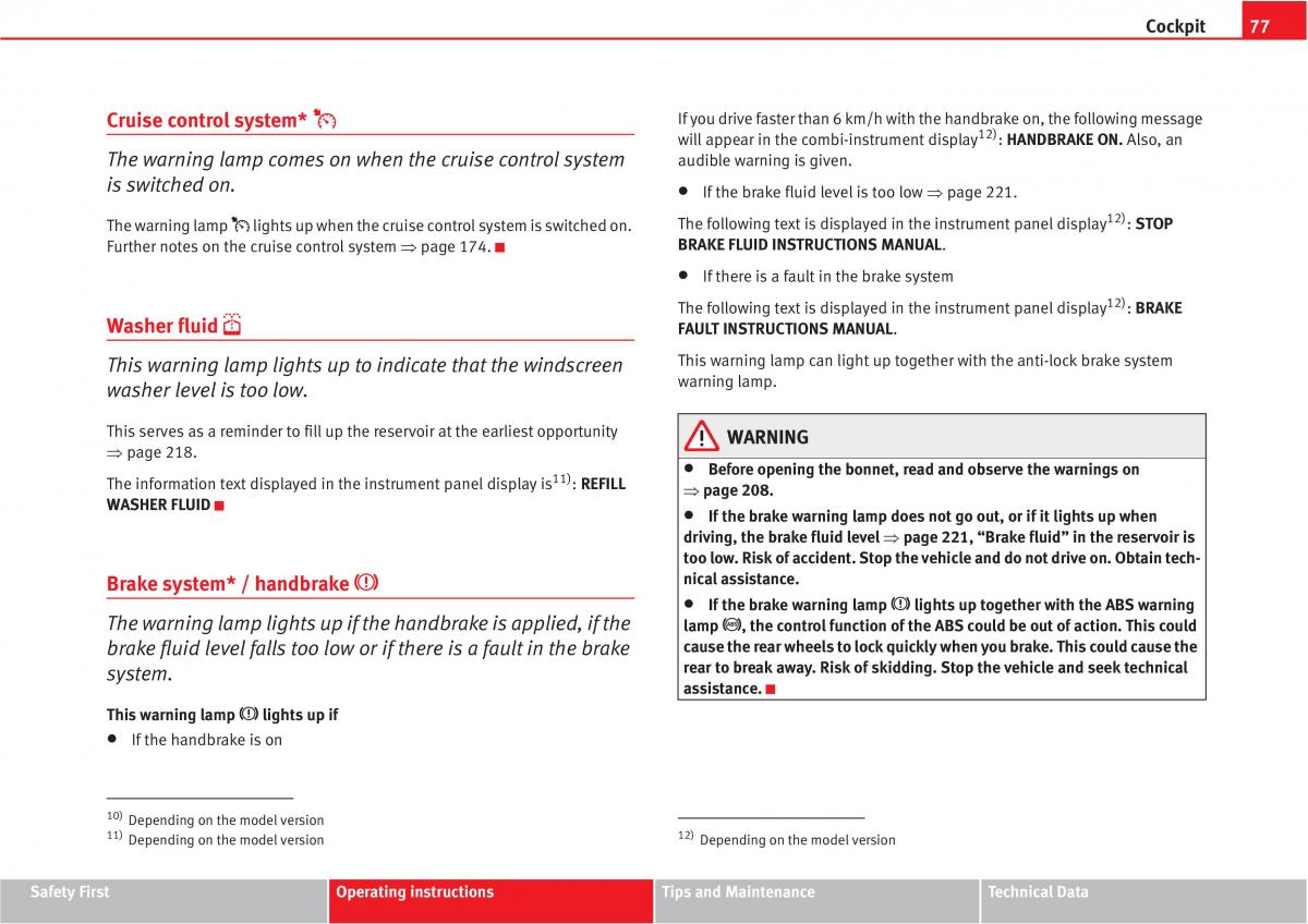 Seat Altea owners manual / page 79