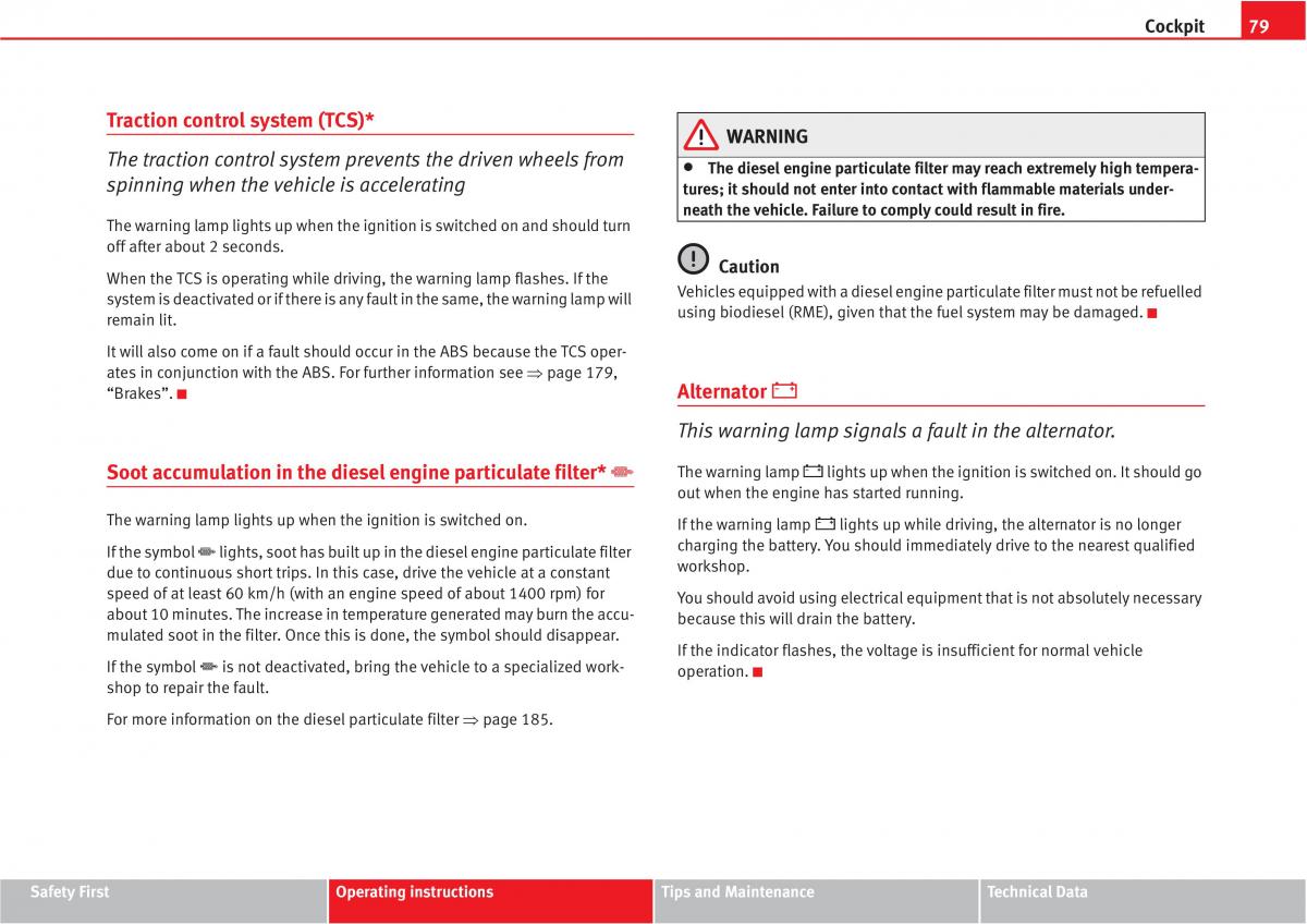 Seat Altea owners manual / page 81