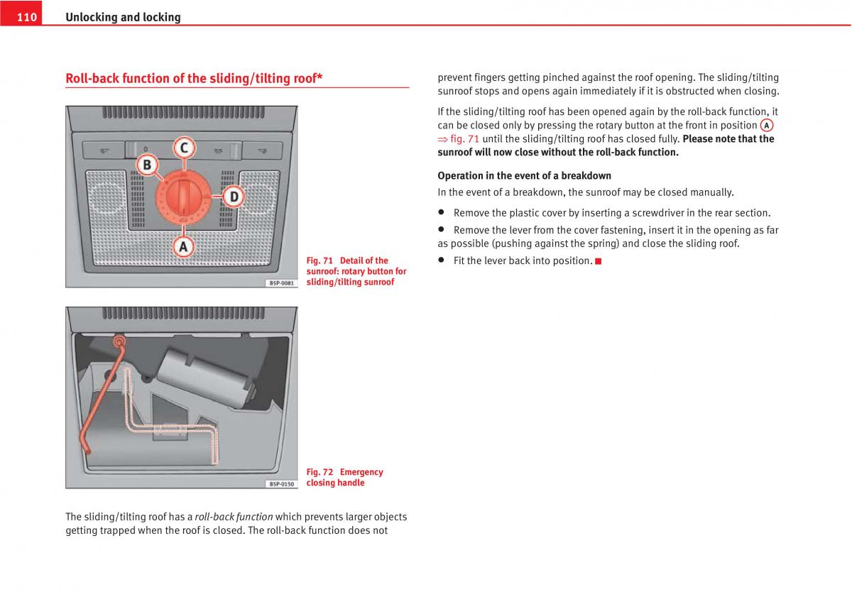 Seat Altea owners manual / page 112