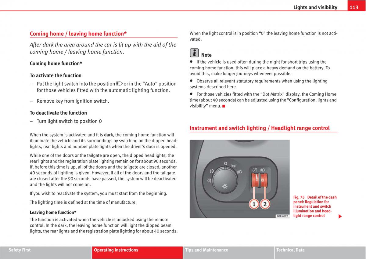 Seat Altea owners manual / page 115