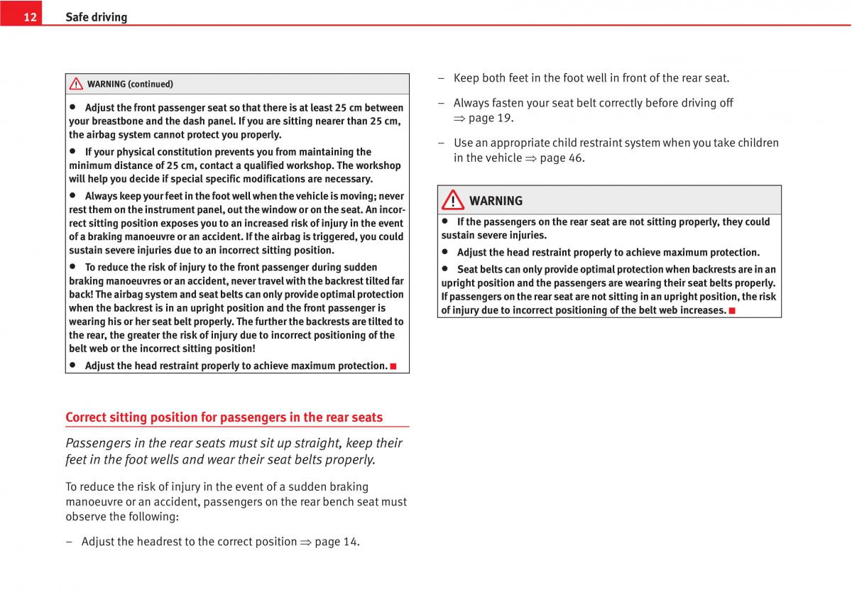 manual  Seat Altea owners manual / page 14