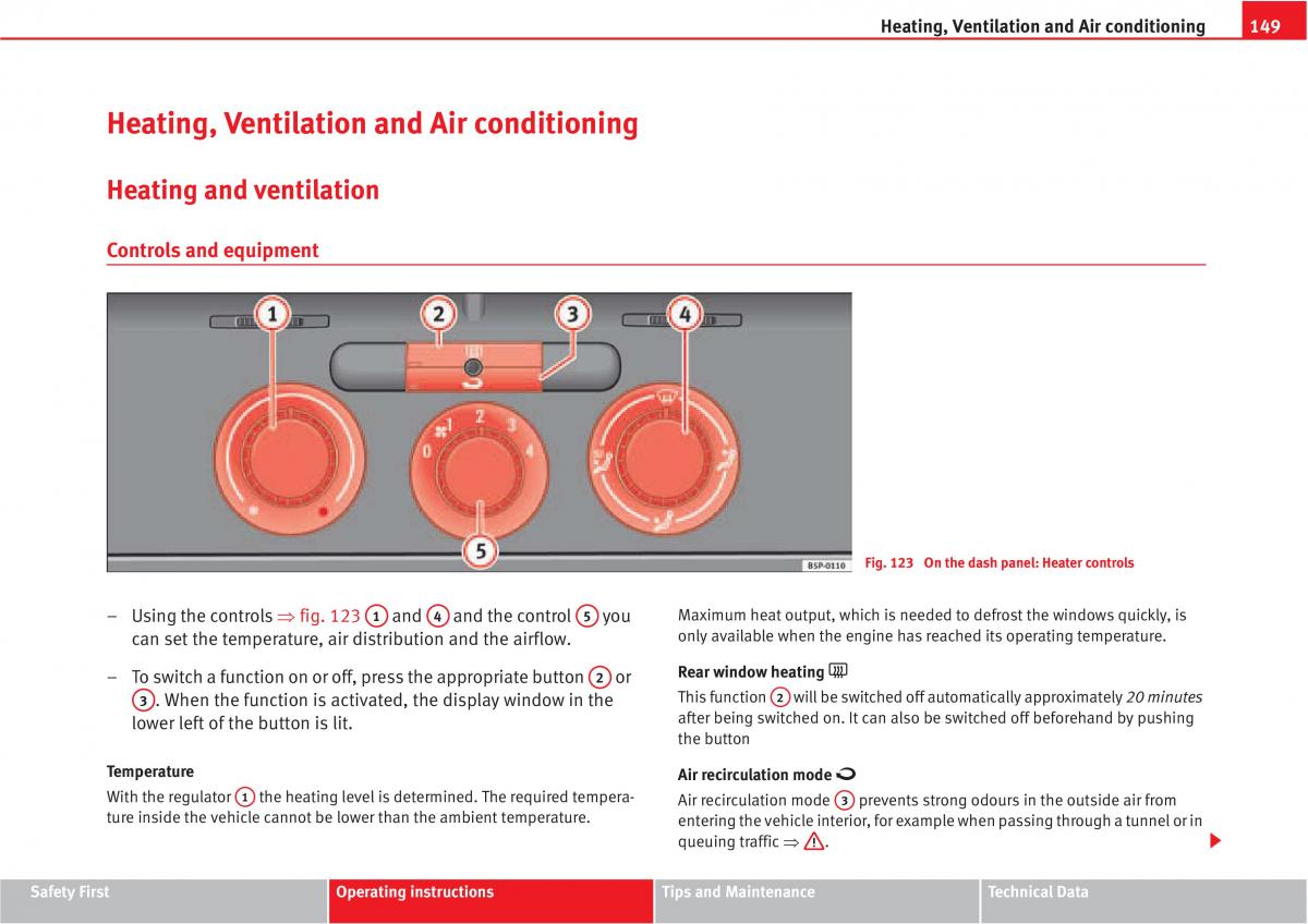 Seat Altea owners manual / page 151