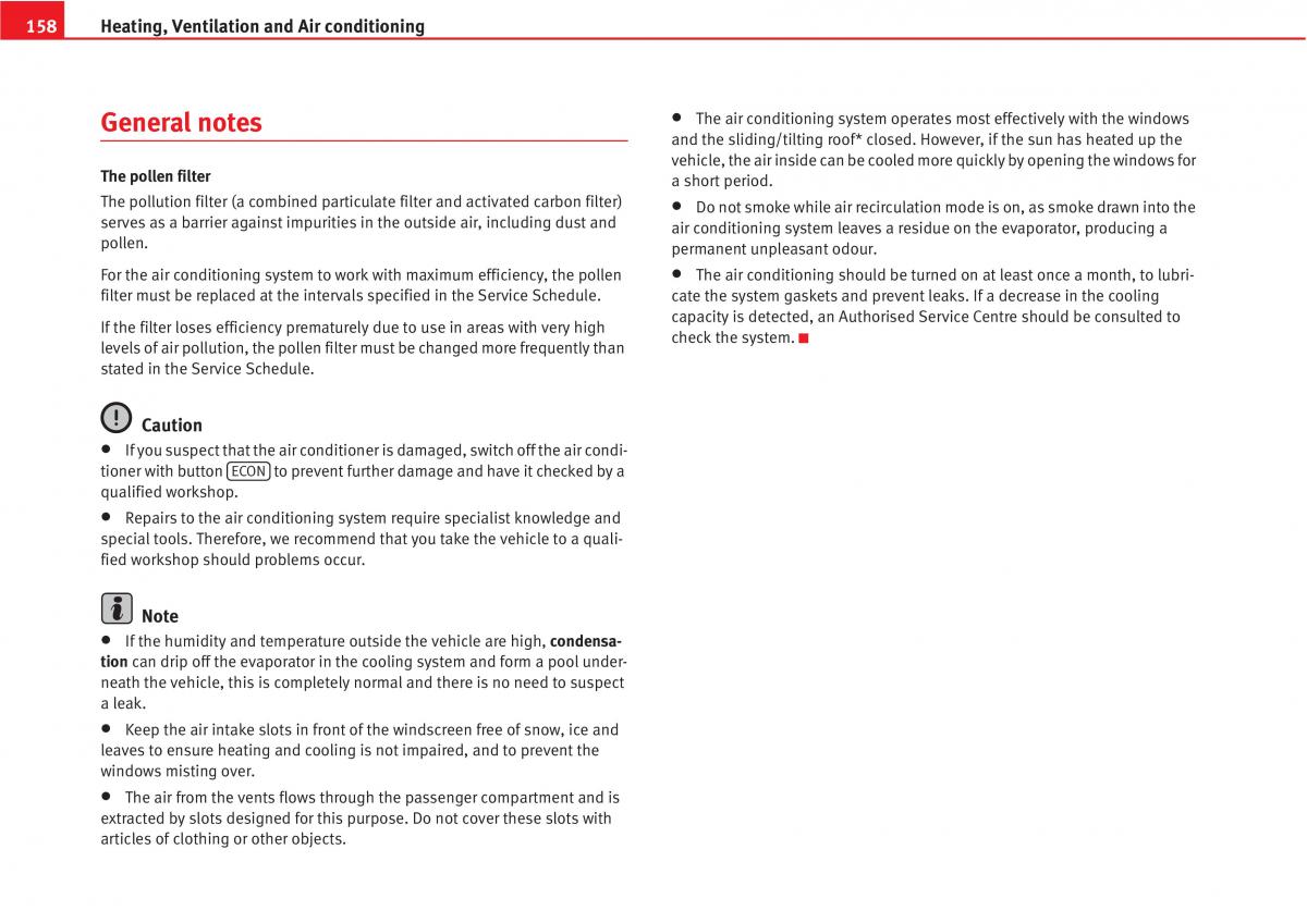 Seat Altea owners manual / page 160