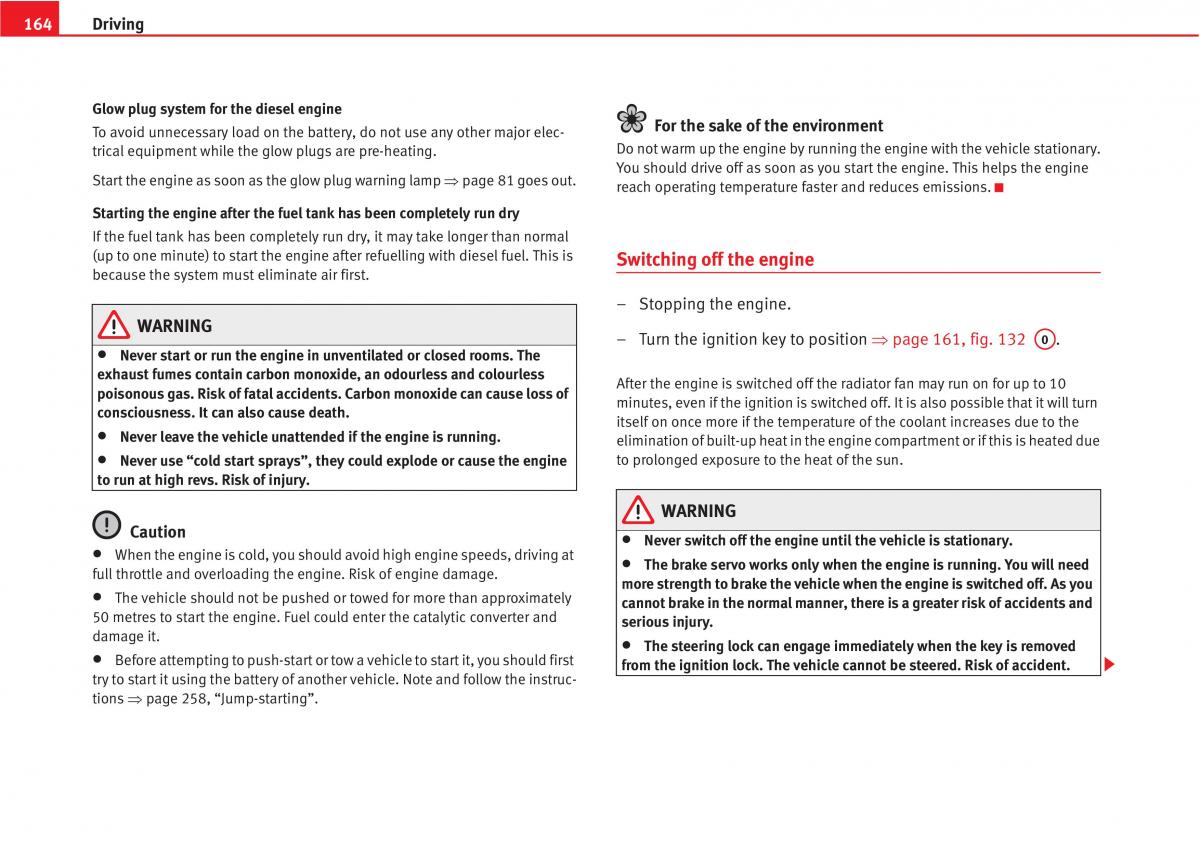 Seat Altea owners manual / page 166