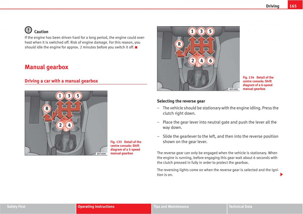 Seat Altea owners manual / page 167