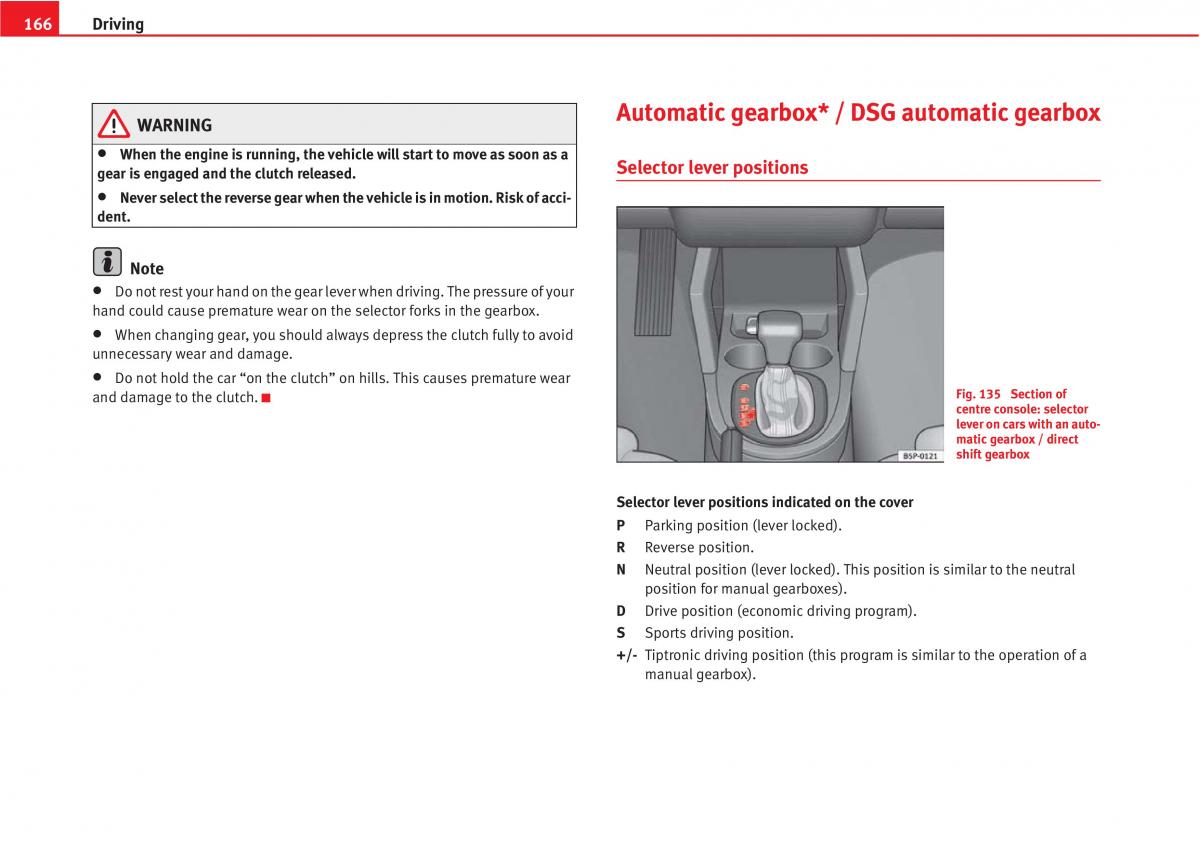 Seat Altea owners manual / page 168