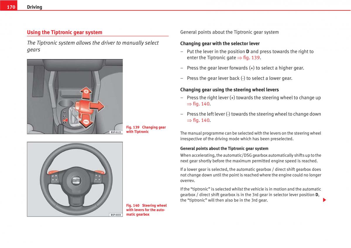Seat Altea owners manual / page 172