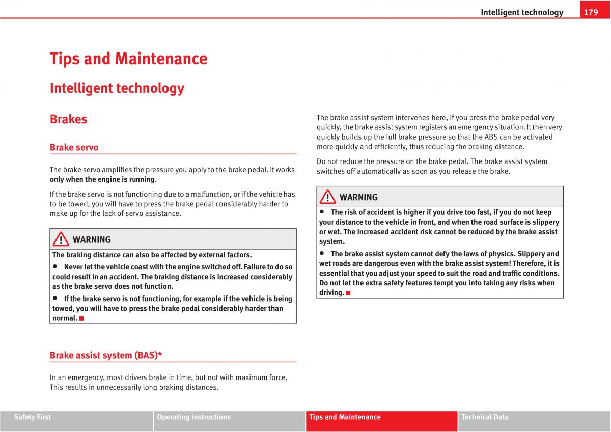 Seat Altea owners manual / page 181