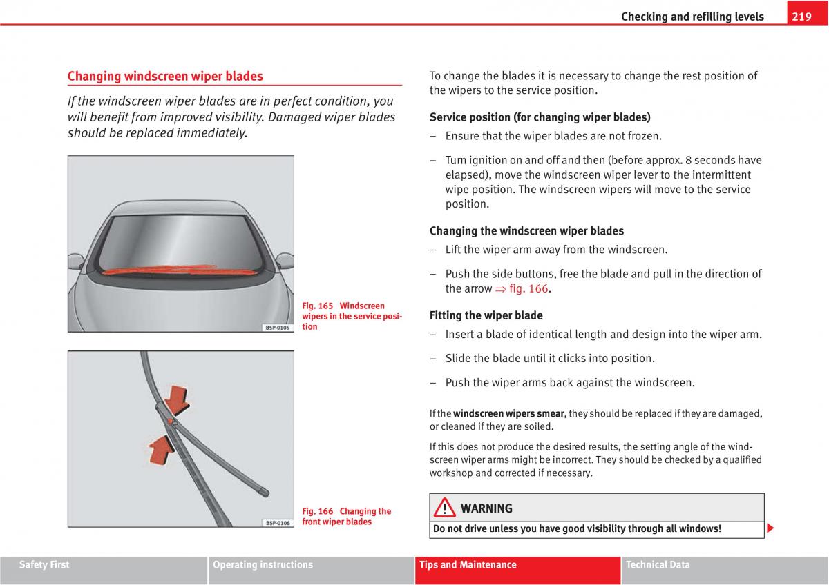 Seat Altea owners manual / page 221