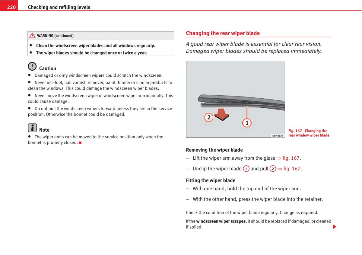 Seat Altea owners manual / page 222