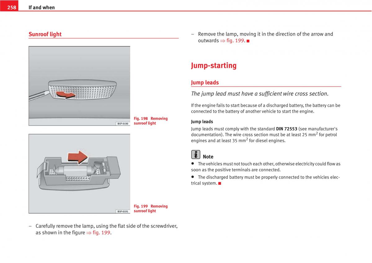 Seat Altea owners manual / page 260