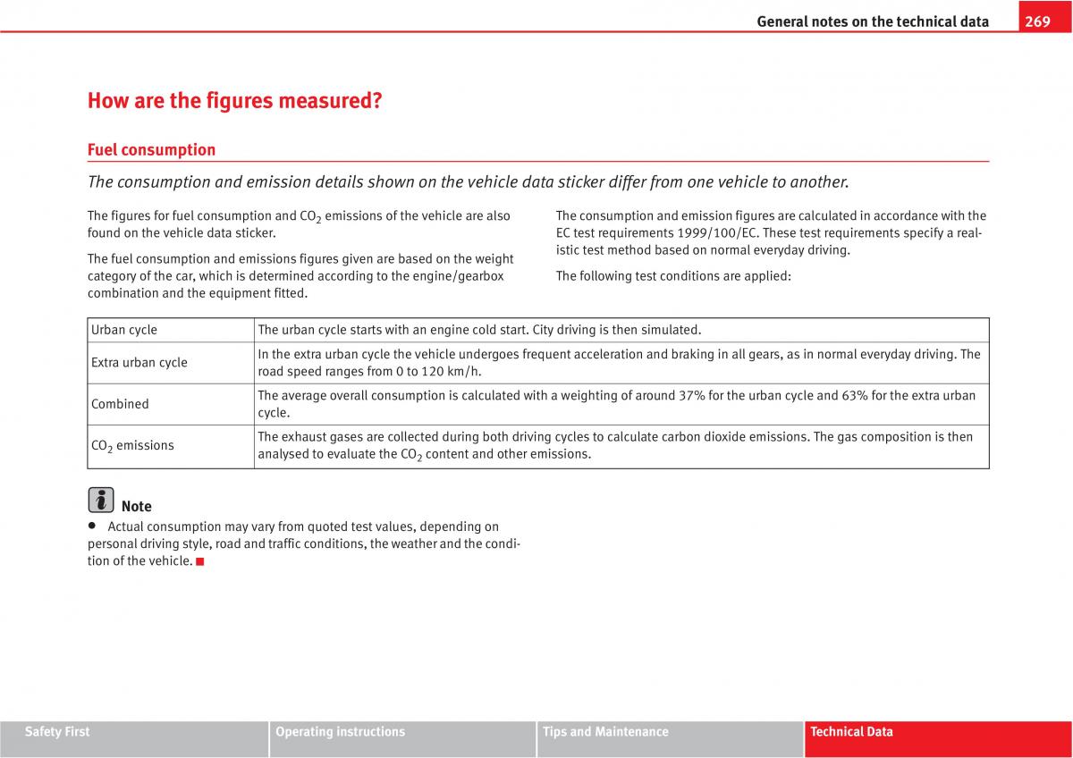 Seat Altea owners manual / page 271