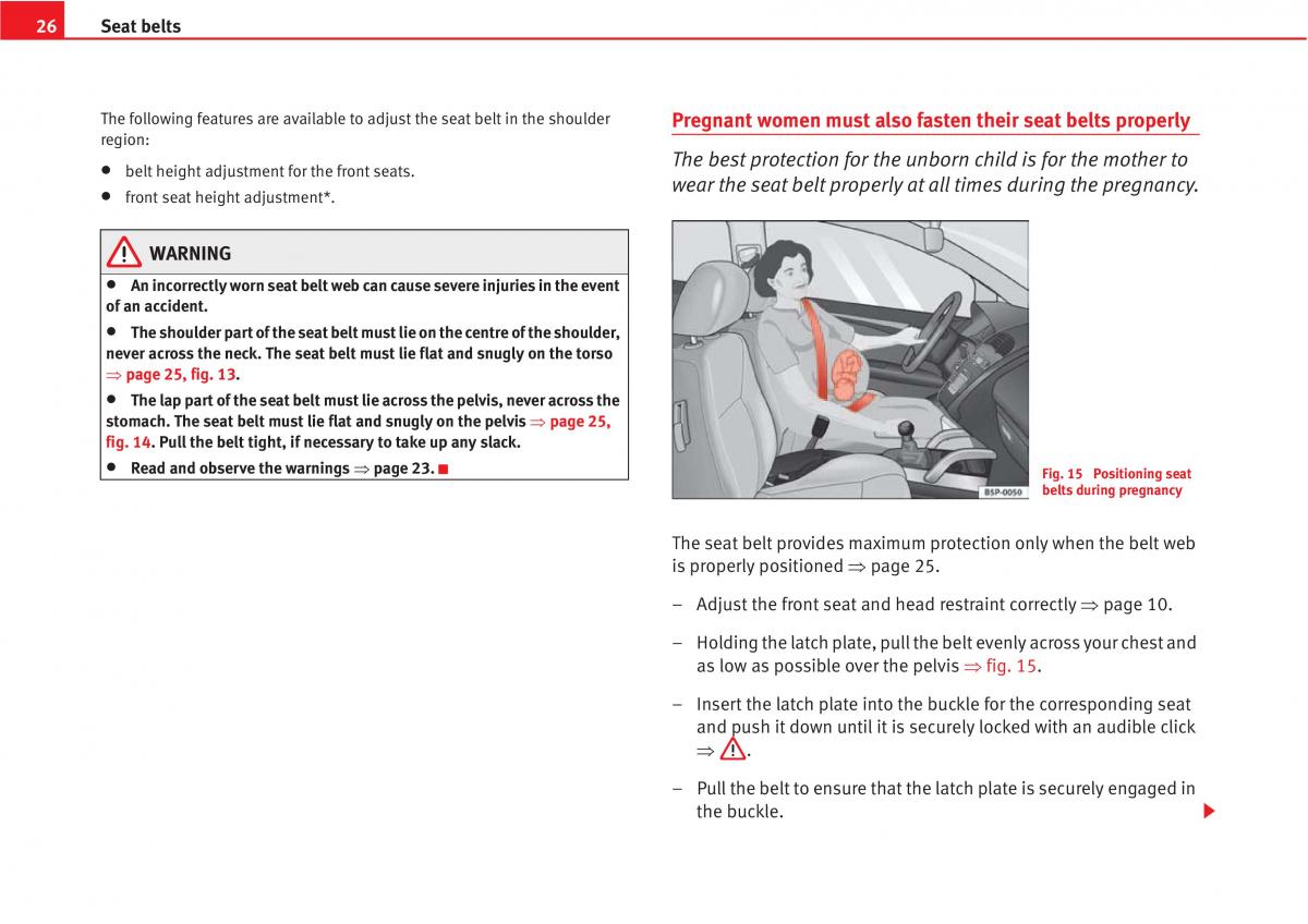 Seat Altea owners manual / page 28