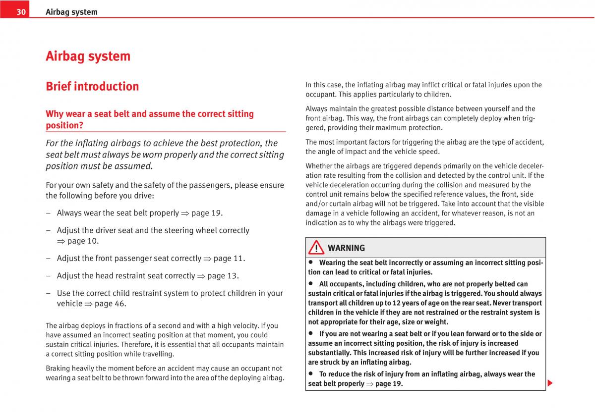 Seat Altea owners manual / page 32