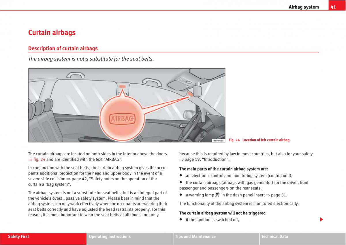Seat Altea owners manual / page 43