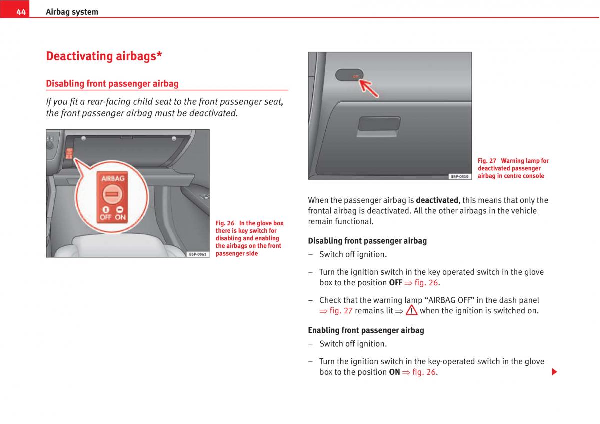 Seat Altea owners manual / page 46