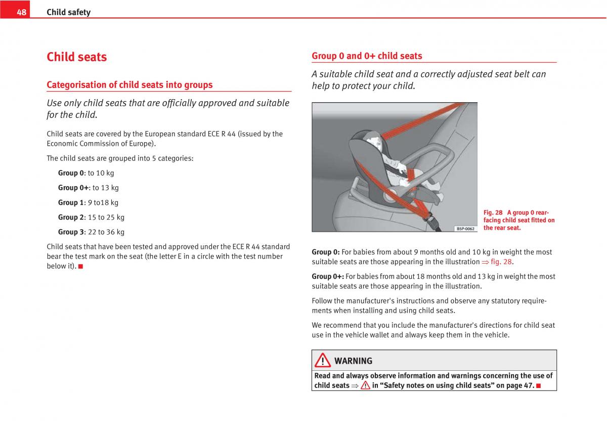 Seat Altea owners manual / page 50