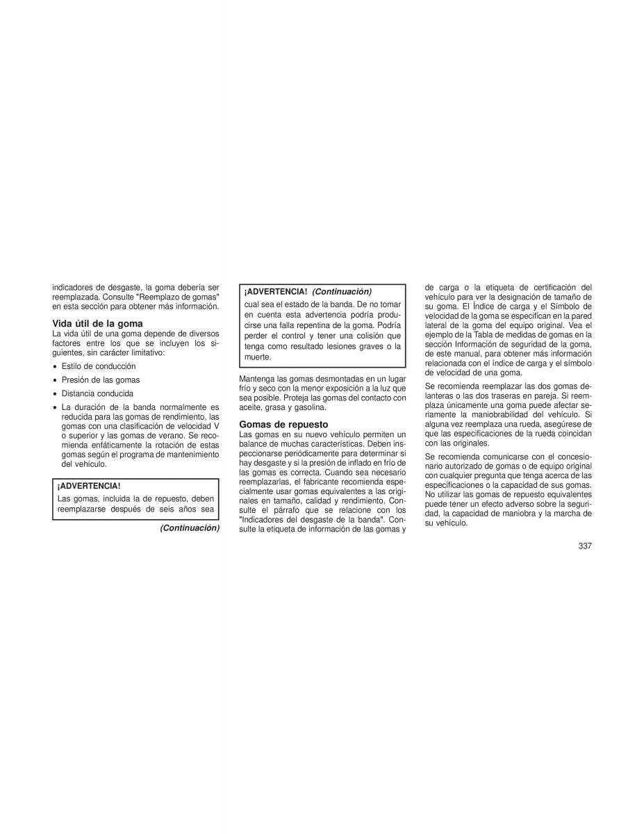 Dodge Grand Caravan V 5 manual del propietario / page 340