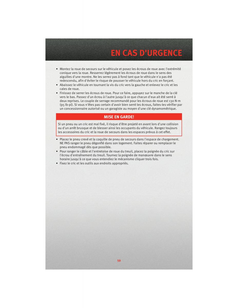 Dodge Grand Caravan V 5 manuel du proprietaire / page 61