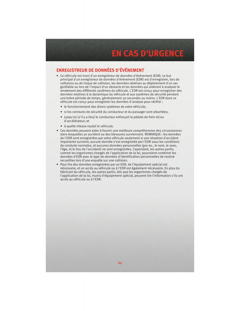 Dodge Grand Caravan V 5 manuel du proprietaire / page 67